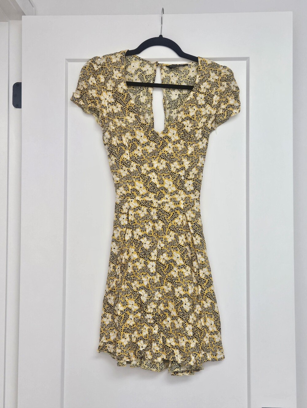 MISS SELFRIDGE Yellow Floral Printed Dress US 4